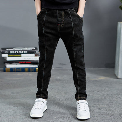 Jeans Garçon Automne et Hiver Nouveauté Velours Une pièce