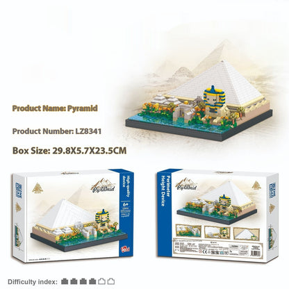 Pyramid Ancient Architecture Model Micro Diamond Particle Building Blocks High Difficulty Assembly