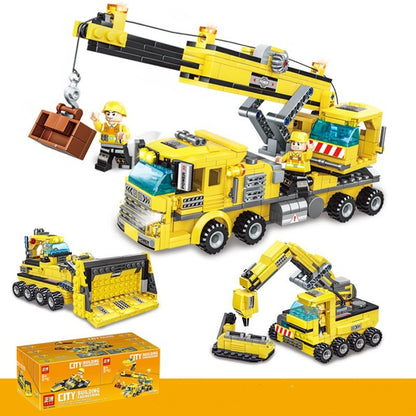 Construction Vehicle Assembly Building Block Toy Car Set