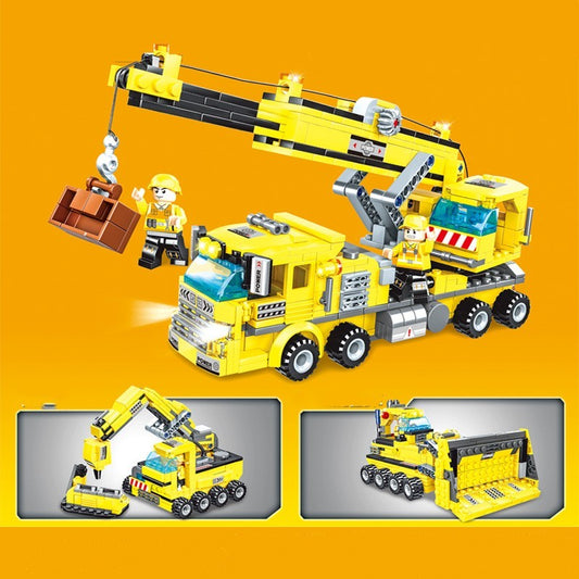 Construction Vehicle Assembly Building Block Toy Car Set