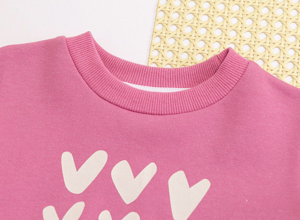 Nouveauté Haut Fille Collection Printemps 2026 - Pull à Capuche Mignon et Décontracté pour Enfants - Sweat-shirt à Col Cœur pour Enfants