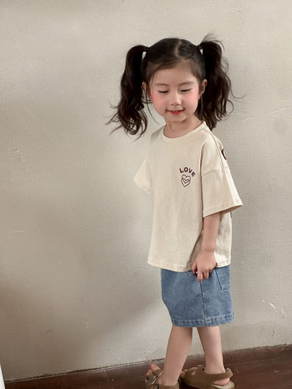 Children's Short-sleeved T-shirt Girls' Cotton Summer