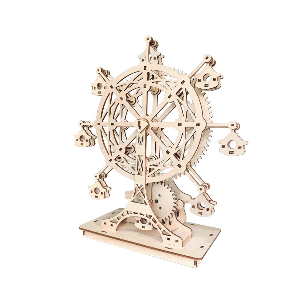 Rotating Ferris Wheel Music Box Educational Assembling Puzzle Toys