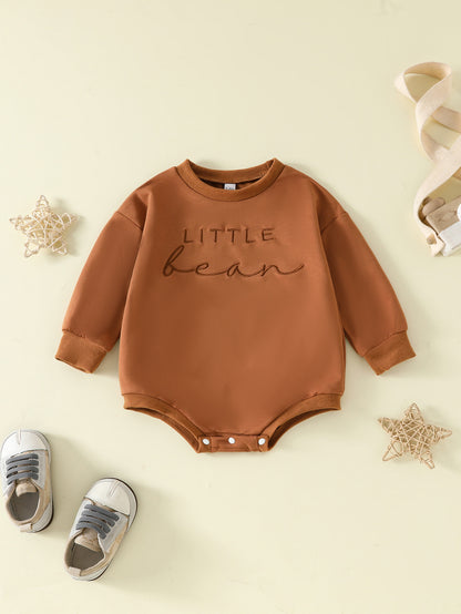 Children Alphabet Embroidery Long-sleeve Jumpsuit