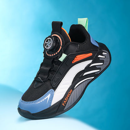 New Autumn Non-Slip Soft-Soled Running Sneakers With Rotating Buckles For Older And Teenage Kids