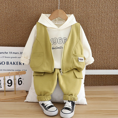 Children's Clothes Number Vest Three-piece