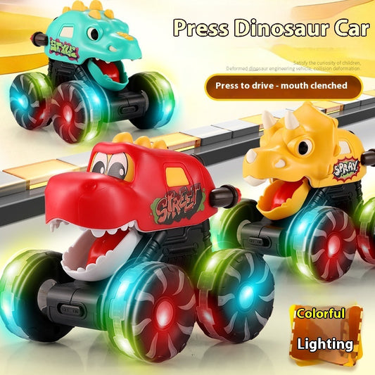 Inertial Sliding Model Light Pressing Dinosaur Toy Car