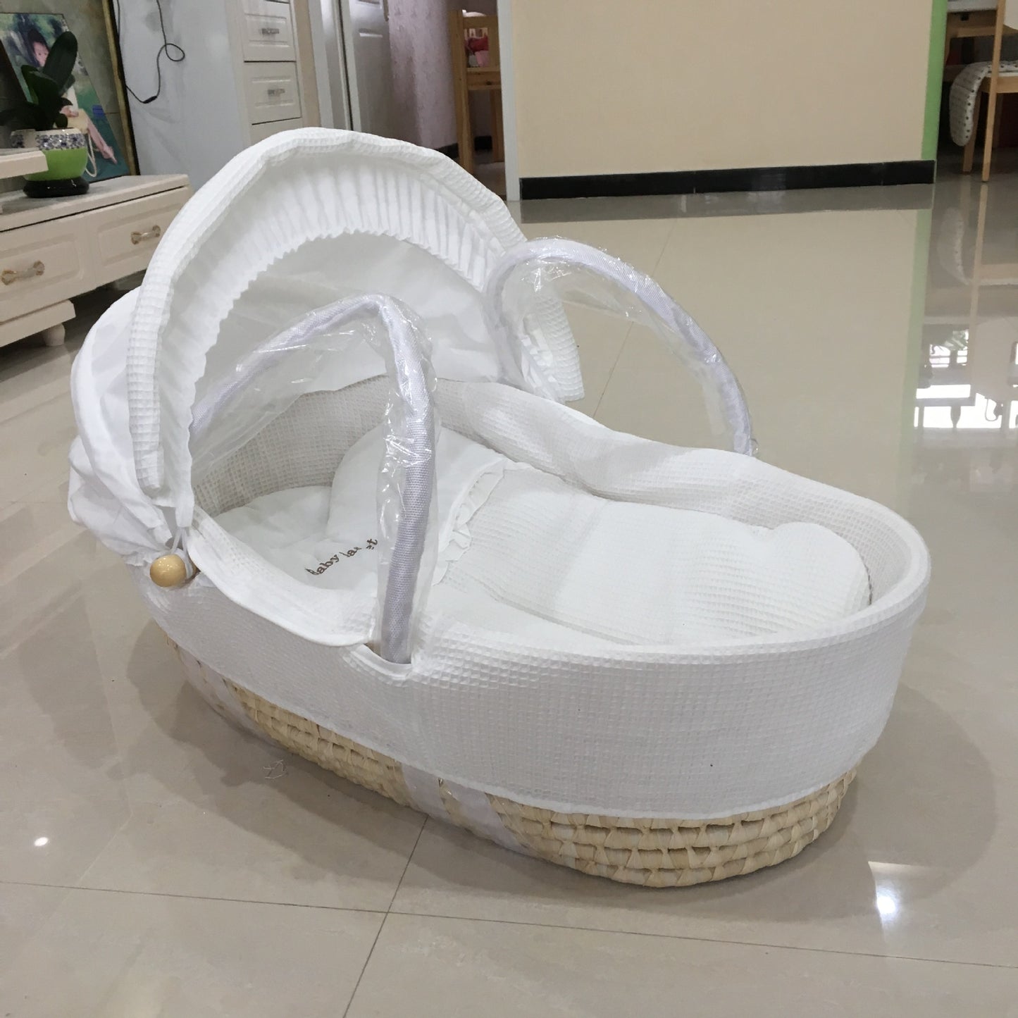 Moïse portable pour bébé en feuilles de maïs