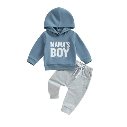 Children's Letter Printed Hoodie Trousers Suit