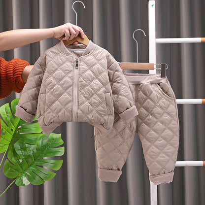 Ensemble doublé en polaire personnalisé pour garçons et filles