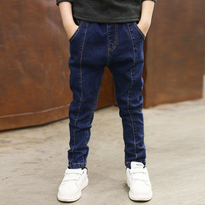 Jeans Garçon Automne et Hiver Nouveauté Velours Une pièce