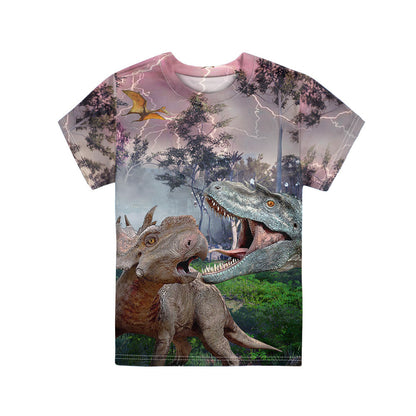 Summer Dinosaur Full Print Boy's T-shirt