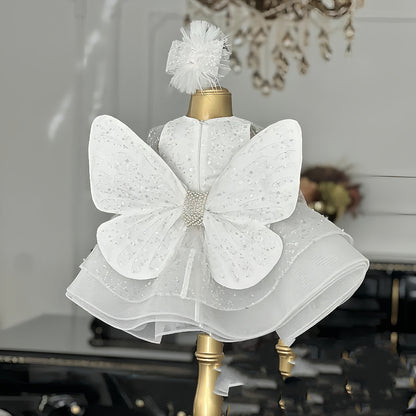Vestido de princesa para niña de 61 años, estilo occidental, blanco