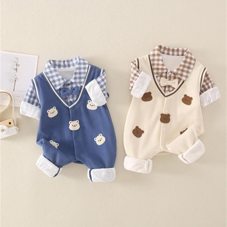 Tenue une pièce double couche dessin animé printemps-automne pour l'extérieur