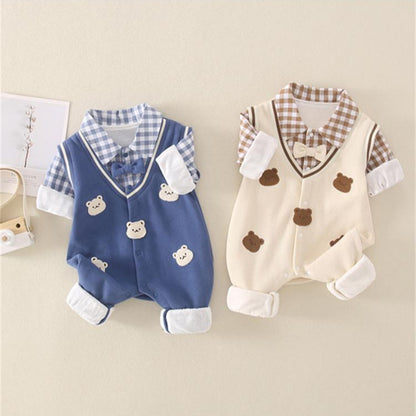 Tenue une pièce double couche dessin animé printemps-automne pour l'extérieur