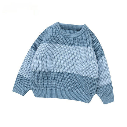 Infant Knitted Striped Round Neck Top