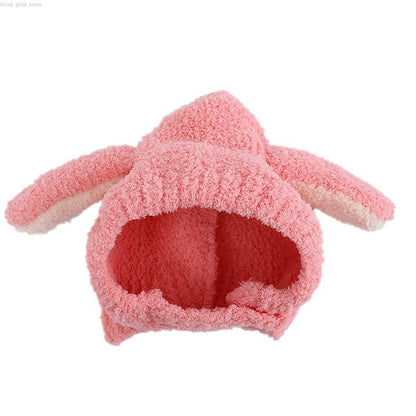 Bonnet cache-oreilles en polaire douce avec oreilles de lapin pour bébés et tout-petards