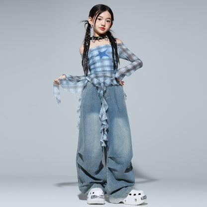 Girls Clothing Kids Hip-Hop Street Dance Trendy Outfit Set