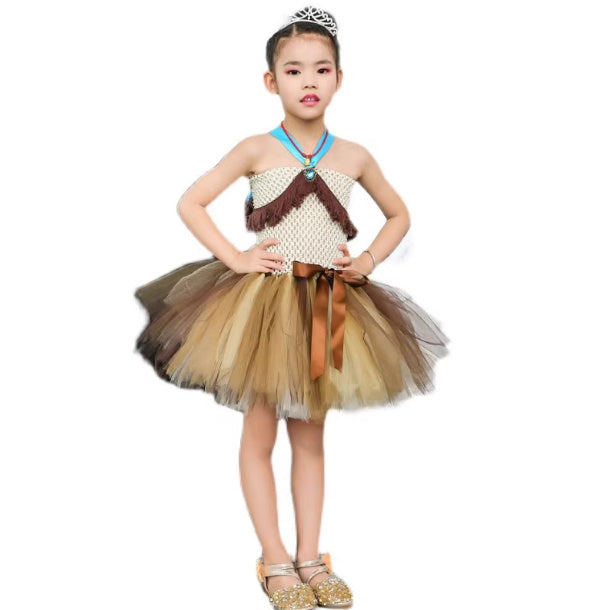 Vestido de princesa estilo océano para niños