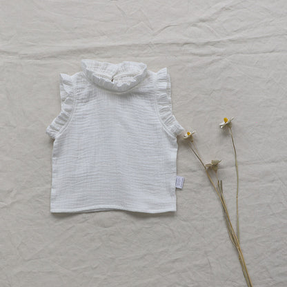 Girls' Summer Baby Floral Vest T-shirt