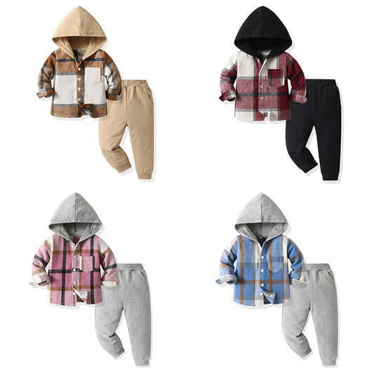 Korean Style All-matching Plaid Shirt Harem Pants