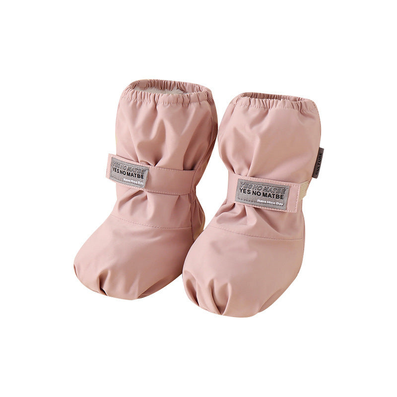 Children's Waterproof Cotton Shoes Cross-border European And American Winter Baby And Infant Ankle Sock Two-in-one Velvet Shoes Children's Shoes