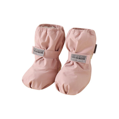 Children's Waterproof Cotton Shoes Cross-border European And American Winter Baby And Infant Ankle Sock Two-in-one Velvet Shoes Children's Shoes