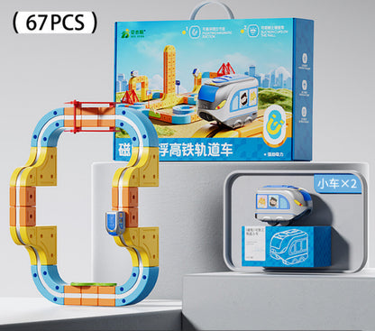Children's Educational Electric Magnetic High-speed Rail Track Assembling Toys