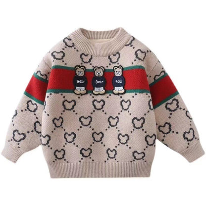 Pull en velours épais pour garçons et filles