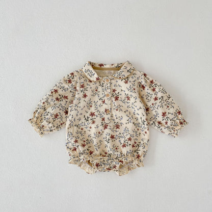 Baby Girl Cotton Print Romper Triangle Jumpsuit