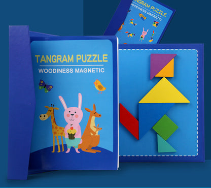 Children's Wooden Magnetic Tangram Educational Toy