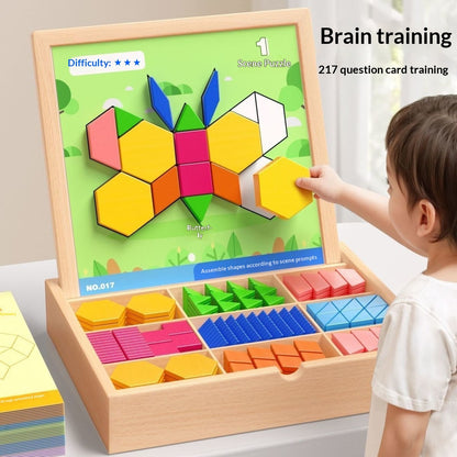 Jouet éducatif magnétique Blocs de tangram géométriques pour enfants