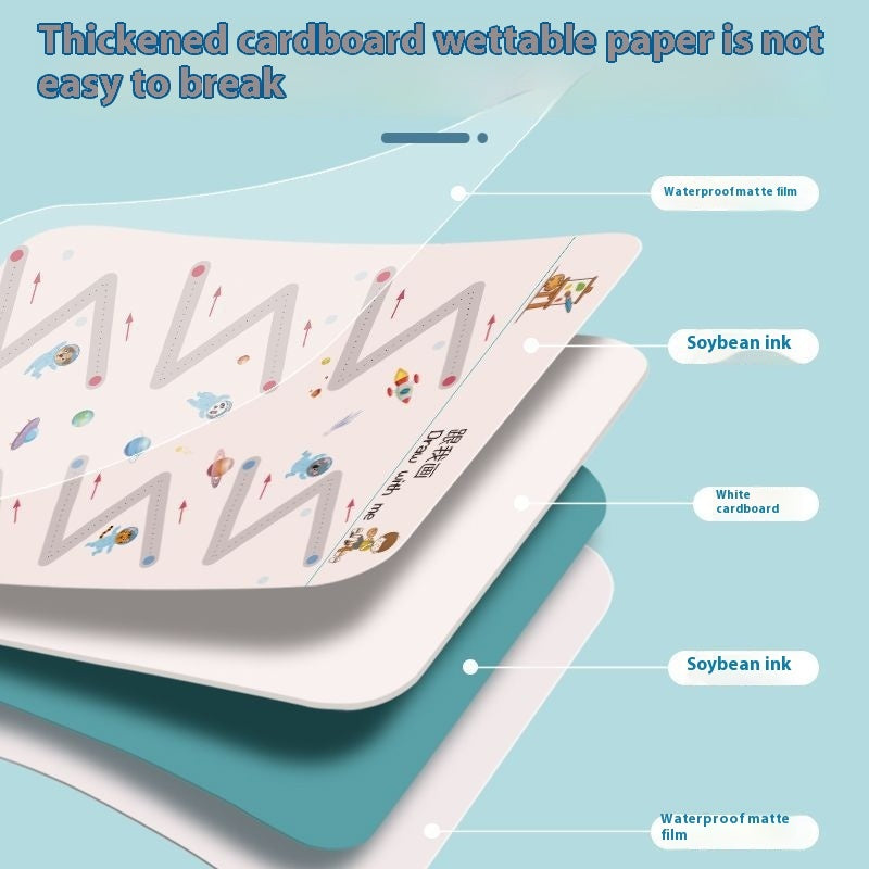 Children's Pen Control Training Copybook Stroke Drawing Point Line Picture Book Potential Development Cards