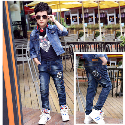 Jeans Garçon Automne et Hiver Nouveauté Velours Une pièce