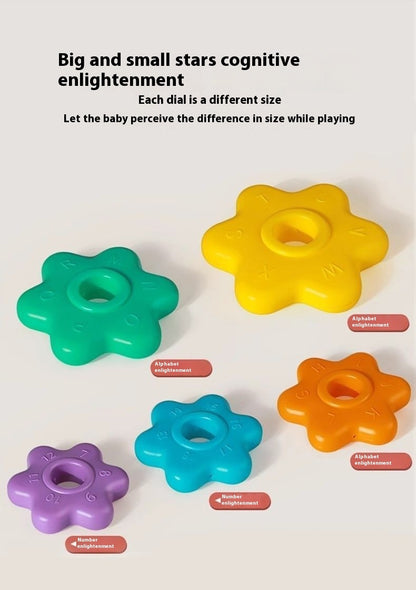 Rainbow Rotary Table Jenga Toy