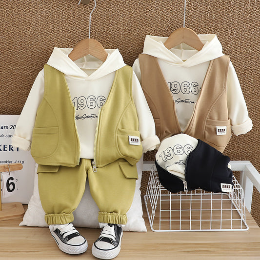 Children's Clothes Number Vest Three-piece