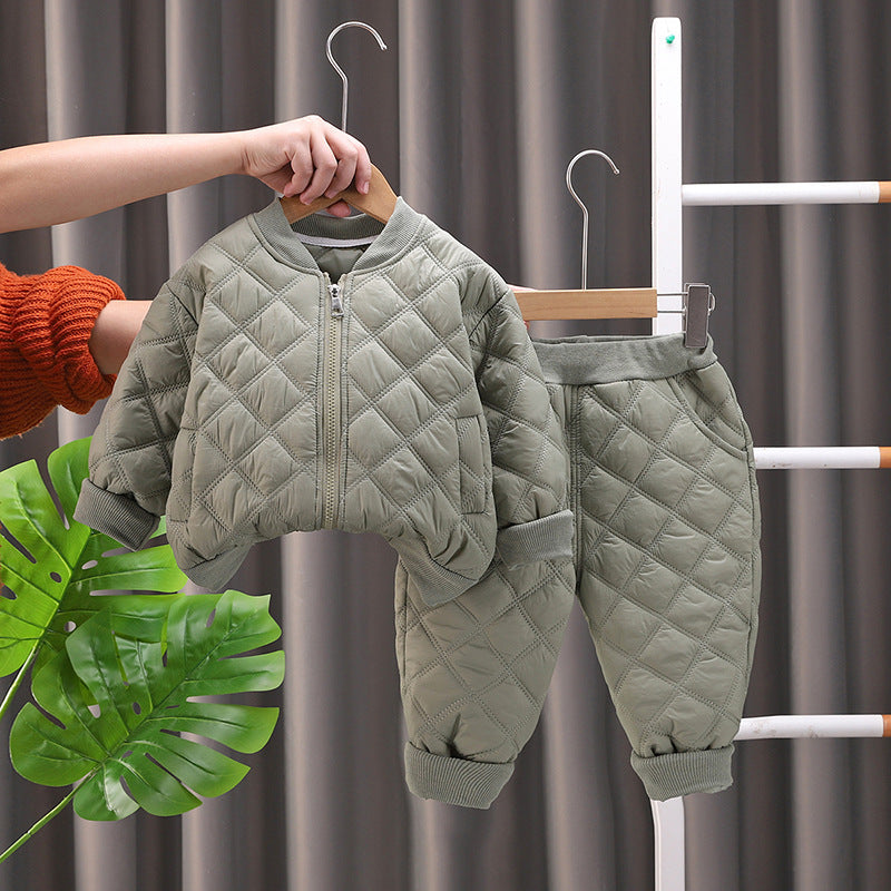 Ensemble doublé en polaire personnalisé pour garçons et filles