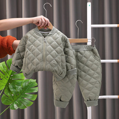 Ensemble doublé en polaire personnalisé pour garçons et filles