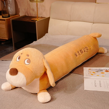 Cute Puppy Plush Toy Long Pillow Women
