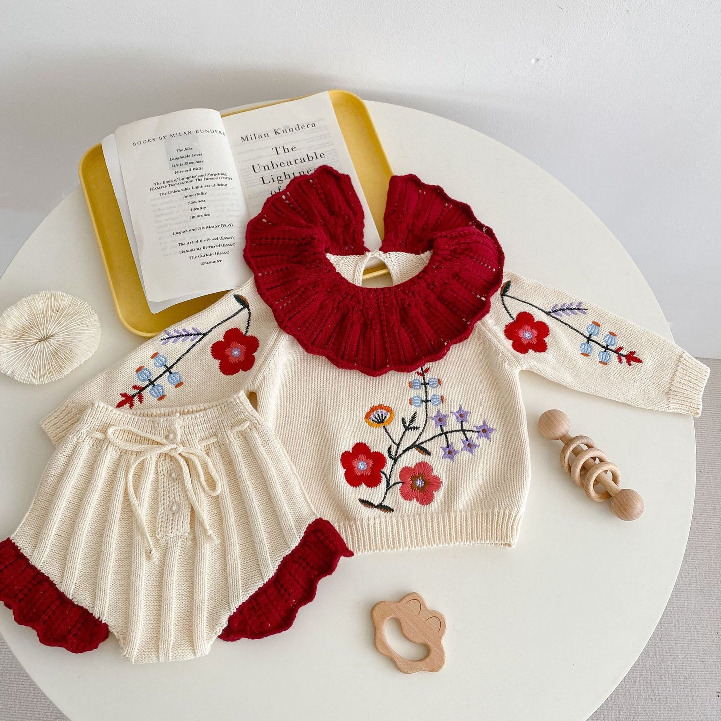 Autumn New Baby Girl Knitting Suit