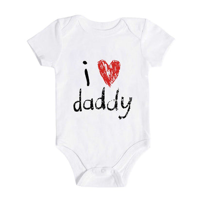 English Letter Printed Cotton Baby Romper