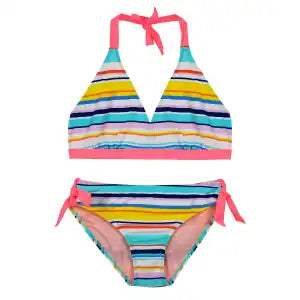 Maillot de bain bikini tour de cou coloré