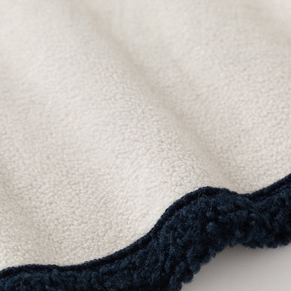 Thickened Coat Baby Fleece Stand Collar Stitching Top