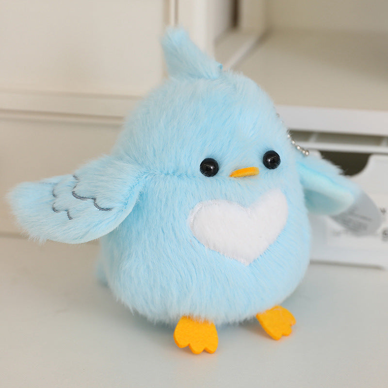 Pendentif perroquet en peluche de dessin animé pour sacs et porte-clés pour filles