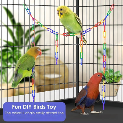 Jouet pour perroquet Fournitures pour oiseaux Chaîne en plastique en forme de C