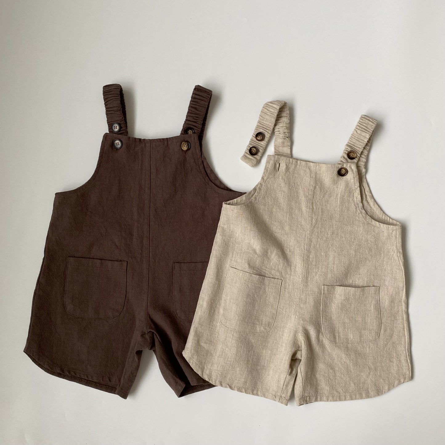 Boys And Girls Retro Artistic Suspender Pants