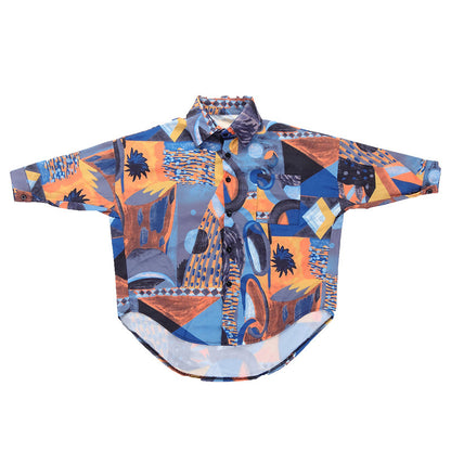 Camisa floral suelta para niños para ropa de baile
