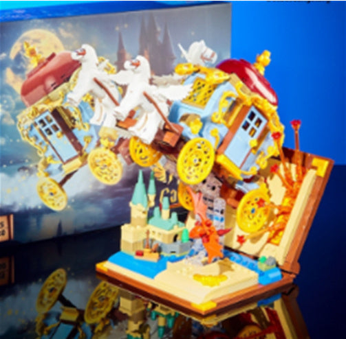 Magic Book Carriage Children Educational Assembly Building Blocks Toy