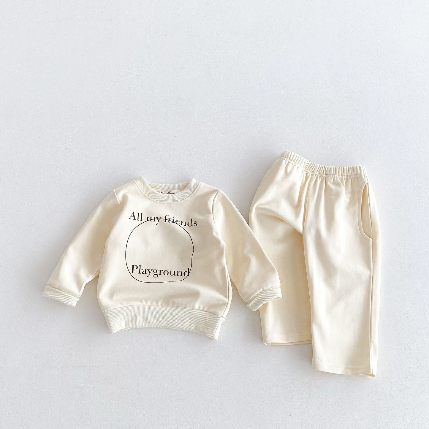 Children Straight-leg Trousers Two-piece Suit