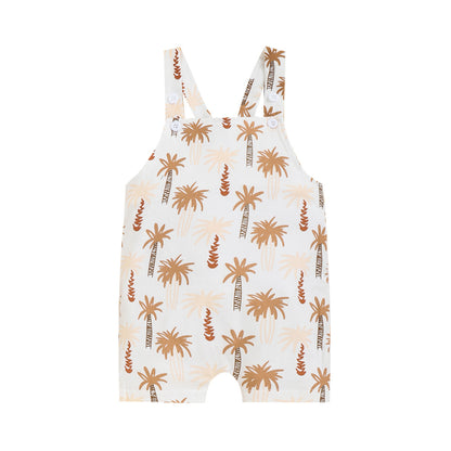 Children Straps Cropped Printed Fashion Suspender Pants